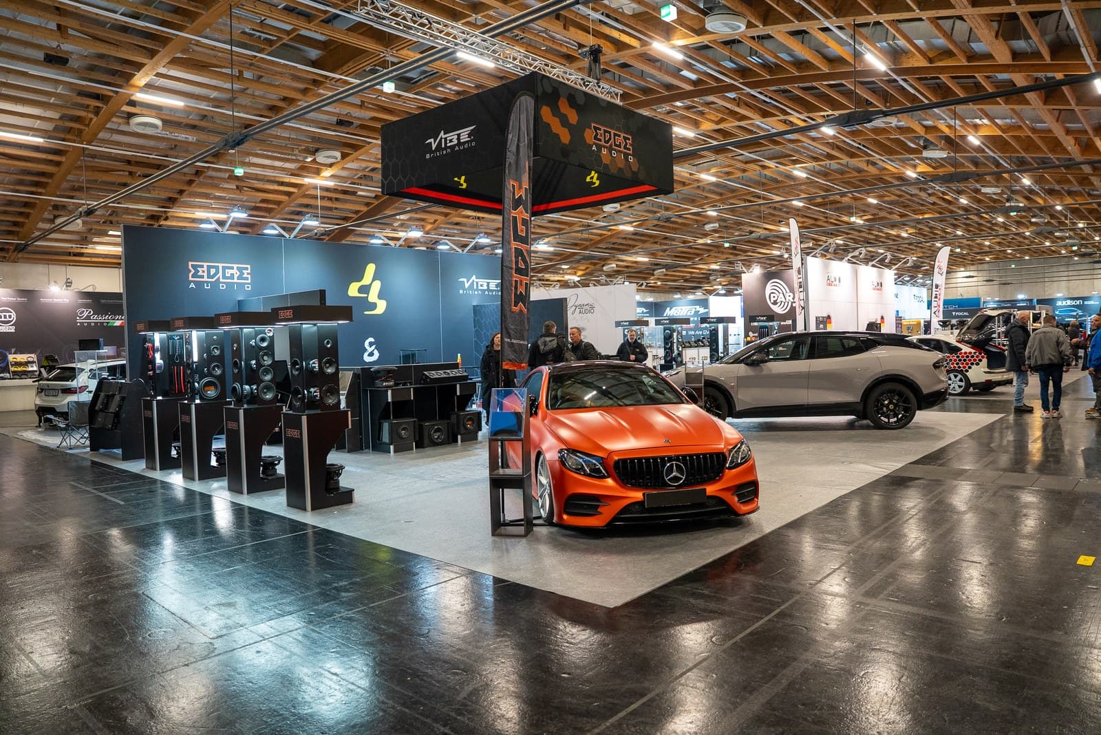 MarMotive B2B trade show booth featuring VIBE and EDGE Audio in Salzburg